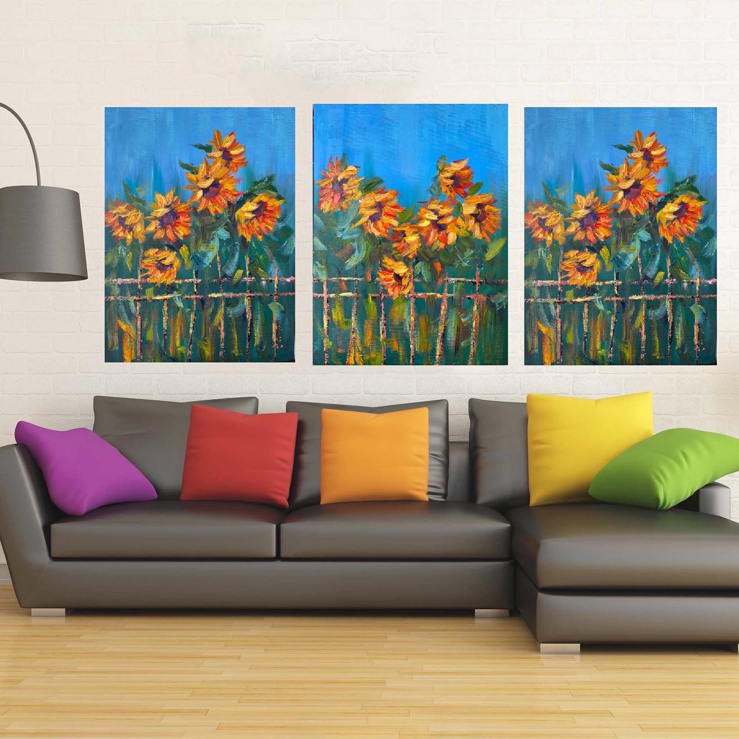 Her Heart Bloomed Sunflowers (Original)
